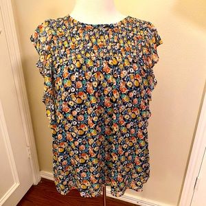 Loft floral sleeveless top.